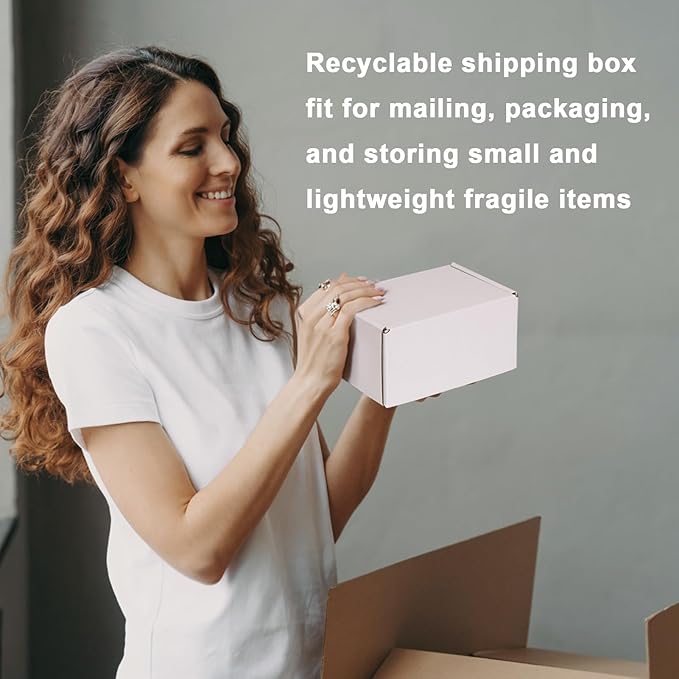 MEBRUDY 6x4x3 Inches Shipping Boxes Pack of 50, Small Corrugated Cardboard Box - Image 5
