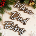 2Pcs Personalized Christmas Stocking Name Tags Custom Wooden Stocking Name Tag by Unknown