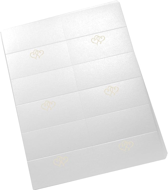Linked Hearts Printable Place Cards, Laser & Inkjet Printers - Image 3