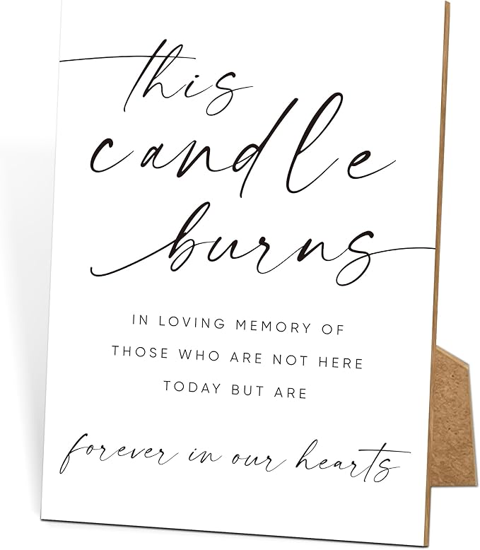 Funeral Sign, 8x11 White Minimalist Style Loss of Loved One Memorial Sign by TCJIU