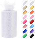 Glitter Tulle Rolls 6” by 50 Yards Sparkle Tulles Fabric Ribbon Sequin Tulle by ICOSHOW