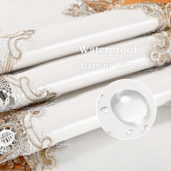 Vintage Lace Dining Table Runner, 72 Inches Macrame Coffee Table Runners - Image 4