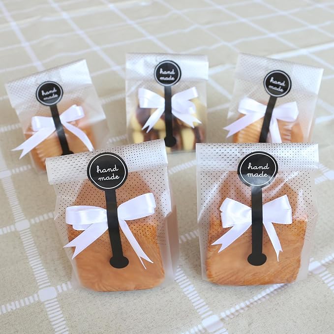 Cookie Bags for Packaging, Searik Translucent Plastic Cellophane Pastry Treat by Searik