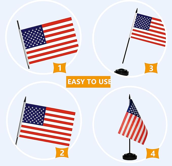 Norway Norwegian Deluxe Desk Flag Set Small Mini Miniature Norway Norwegian - Image 5