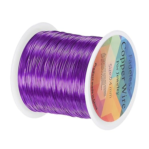 0.4mm Jewelry Wire, 26 Gauge 328FT Craft Wire Copper Beading Wire by MMETERXITY