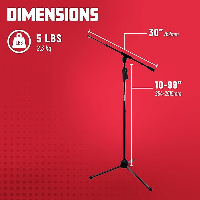 Gator Frameworks Deluxe Tripod Microphone Stand - Image 6