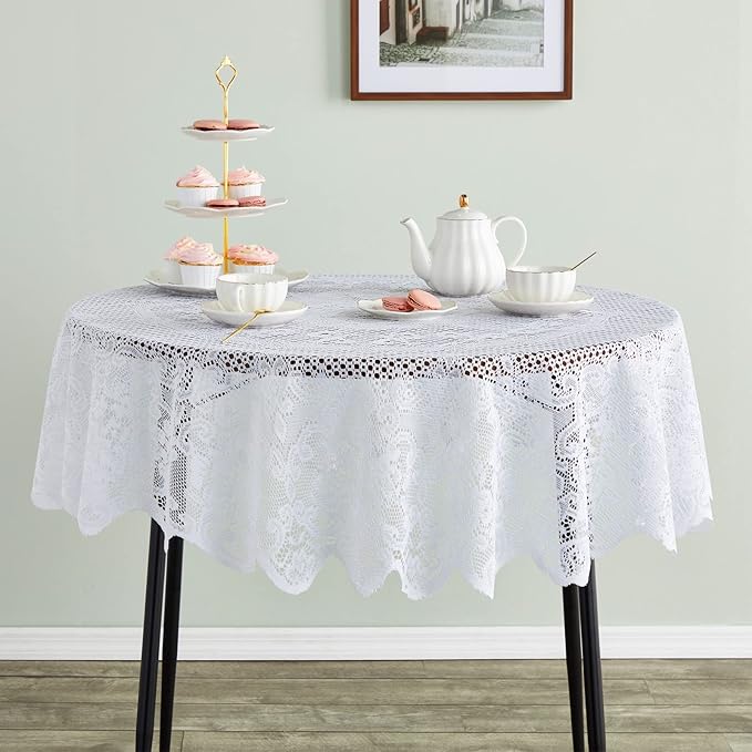 Juvale Round Lace Tablecloth - Image 4