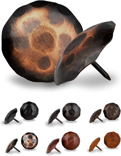 10 Pack 2" Round Head Iron Clavos Decorative Nails – Oil Rubbed Bronze – by BorderlandRusticHardware