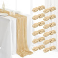 12Pcs Beige Cheesecloth Table Runner 120 Inch10FT Beige Rustic Boho Cheesecloth by Unknown