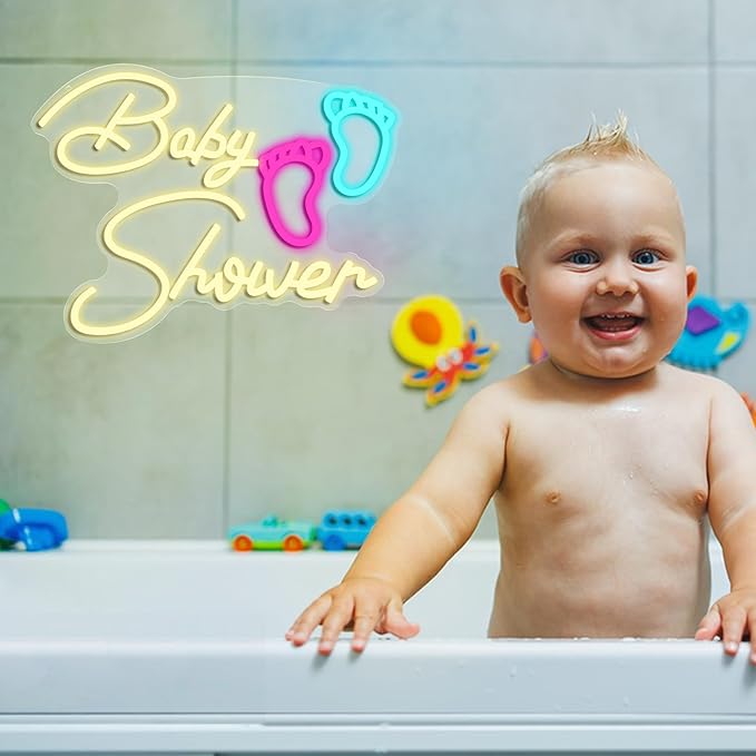 Baby Shower Neon Sign for Wall Decoration, Dimmable Oh Baby Neon Light for - Image 5