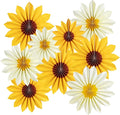 Easy Joy 9PCS Sunflower Party Decorations Sunflower Paper Fans Yellow Birthday by EasyJoy