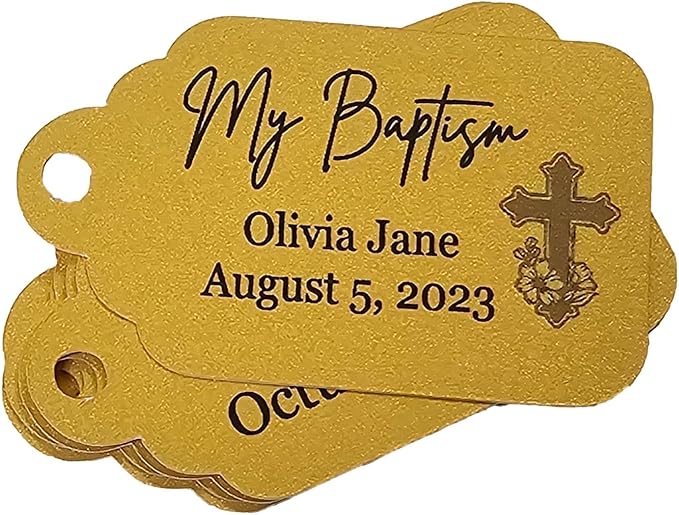 Mi Bautizo Baptism Christening Personalized Thank You Tags 20 pcs - Image 6