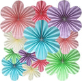 BestoFun 12 PCS Paper Flowers Fans Pastel Party Decorations Paper Flowers by Unknown