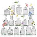 16 Pcs Flower Glass Bud Vases, Loose Transparent Flower Bud Vases, Mini Glass by Yabool