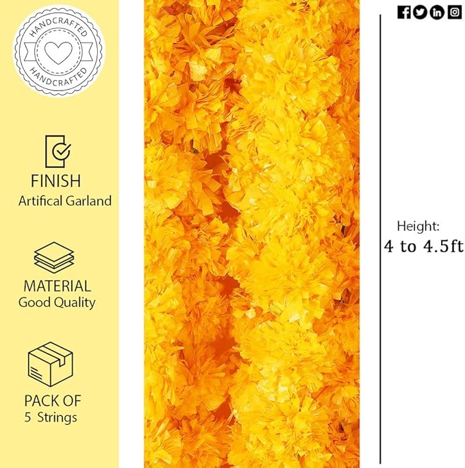 Marigold Garlands for Decorations - Image 4