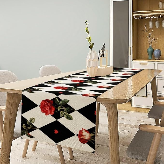 Vintage Rose Table Runner, 13x60 Inch - Image 6