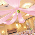 6 Panels Pink Ceiling Drapes for Wedding 5ftx15ft Ceiling Drapes Wedding Arch by HNPSTBNO