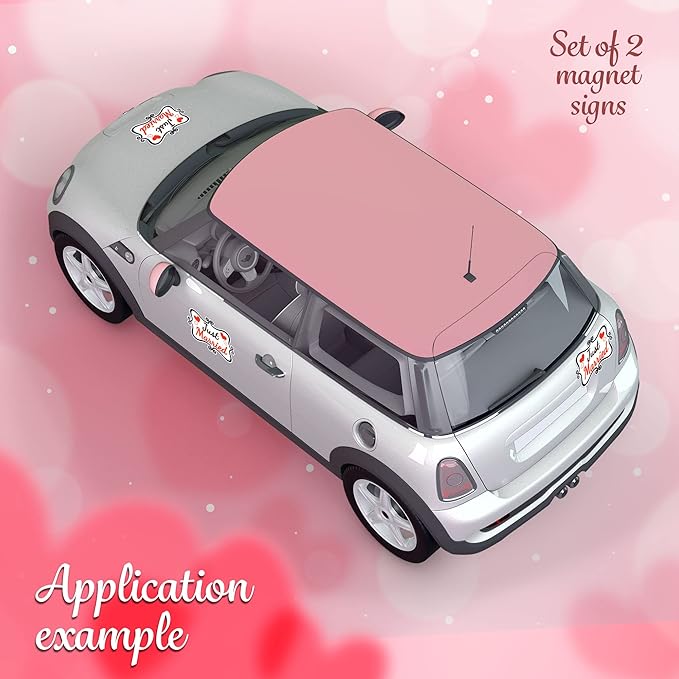 Just Married Car Decorations, 12x8 Magnet Decals - Image 6