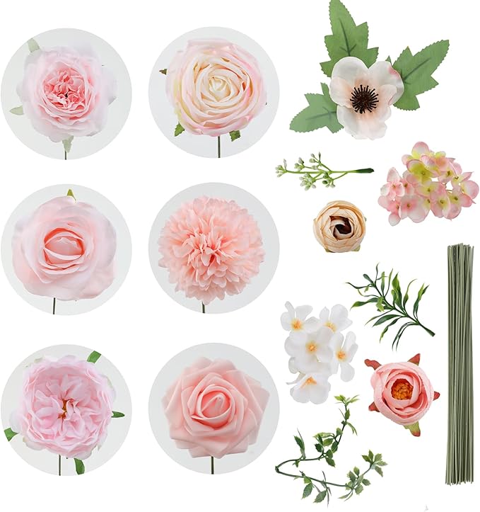 Artificial Flowers Combo for DIY Wedding Bouquets Combo Centerpieces - Image 9