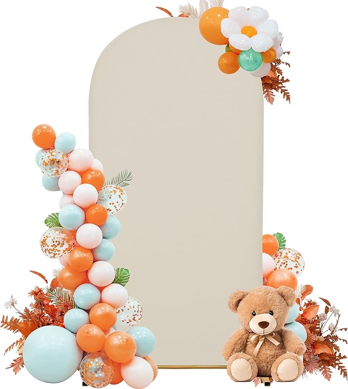 Wedding Arch Cover 5FT Arch Backdrop Cover Spandex Fitted Arch Cover by Unknown