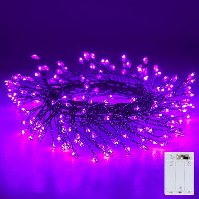 Fairy Lights Battery Operated, Twinkle String Lights Waterproof Silver Wire 5 by Minetom