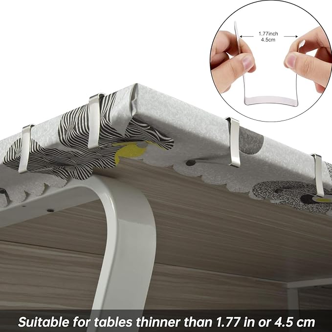 TriPole Tablecloth Clips 32 Pack Picnic Table Clips, Stainless Steel Table - Image 2