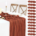 12 Pack Fall Table Runner Terracotta Cheesecloth Table Runner 35x120 Inch Rust by BlueTopCoLtd