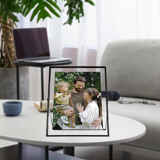 Black Floating Frame, For Picture 9x11, Tabletop Shelf Photo Frames, Classy - Image 8