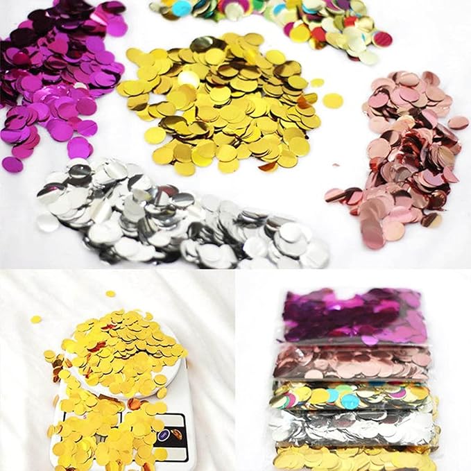 Gold Metallic Foil Confetti Round Dots Glitter Table Confetti - Image 3