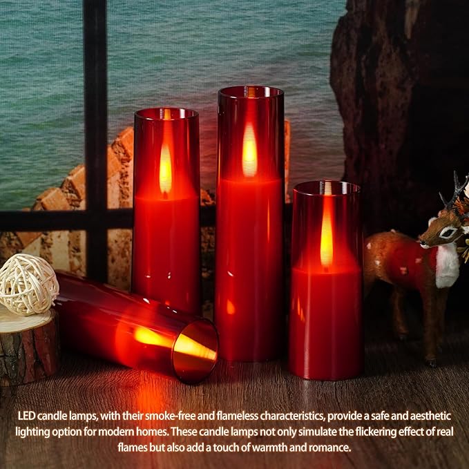 Flameless LED Candles, Upgraded Realistic Flickering Flame Battery Operated - Image 4