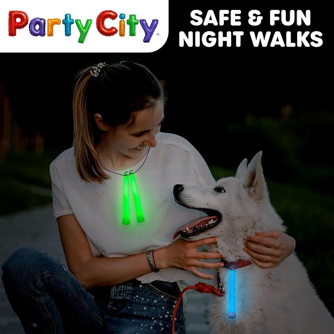 Party City Multicolor Glow Sticks Bulk Pack 6”- 25pk Glow in the Dark Sticks - Image 7