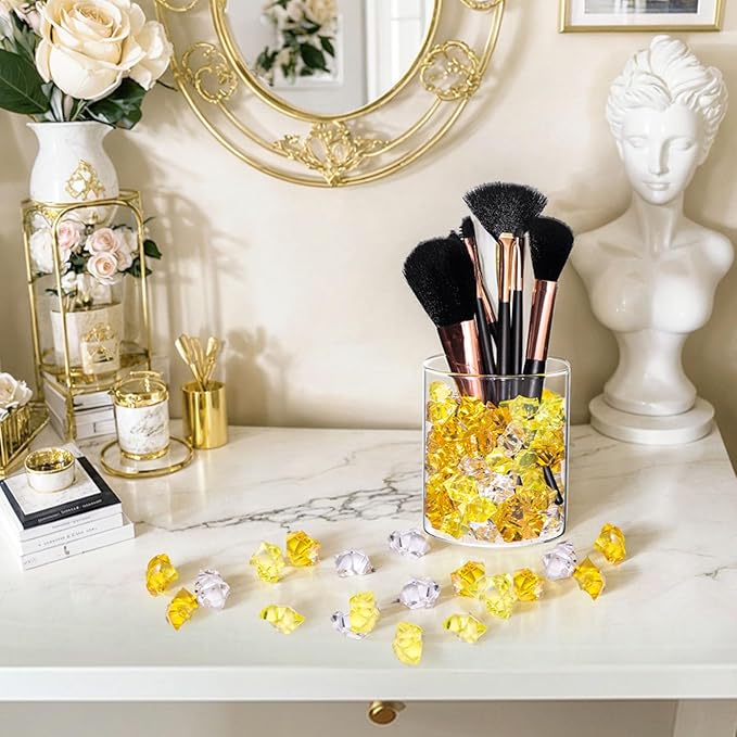 DomeStar Yellow and Orange Fake Ice, Crushed Ices Plastic Gems Vases Fillers - Image 5