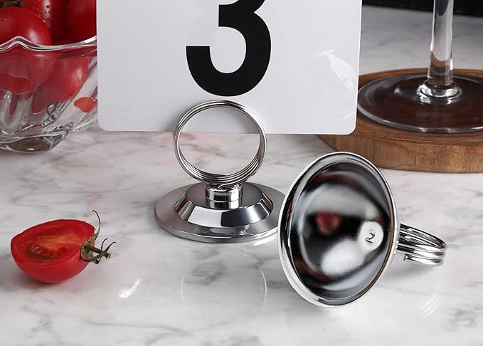 New Star Foodservice 23398 Ring-Clip Table Number Holder/Number Stand/Place - Image 5