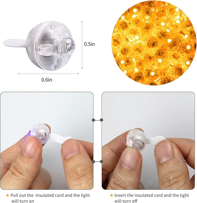 Aogist 100pcs Balloon Lights, Long Standby Time Waterproof Twinkle Mini Light - Image 3
