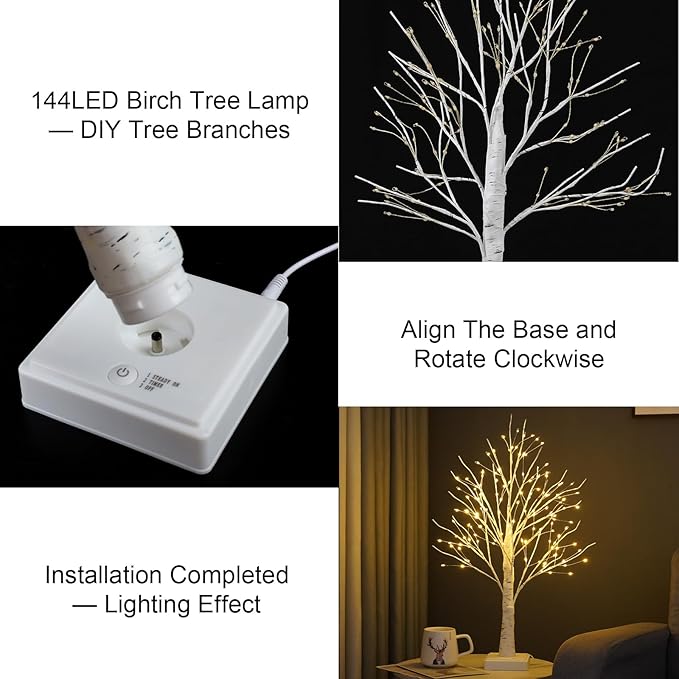 2 Pack 144 LED Artificial Tree Lamp - Image 6
