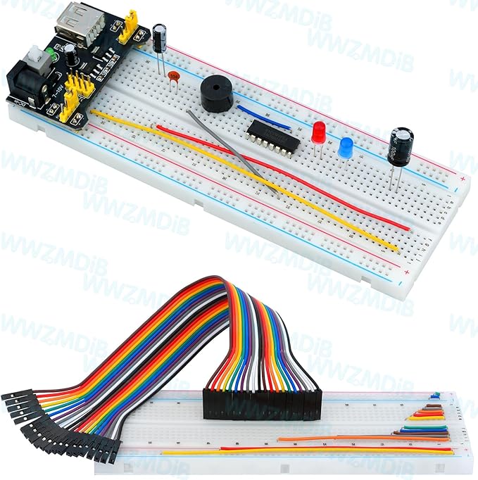 WWZMDiB 438 Pcs Electronics Breadboard Kit Beginner Starter Kit Compatible - Image 3