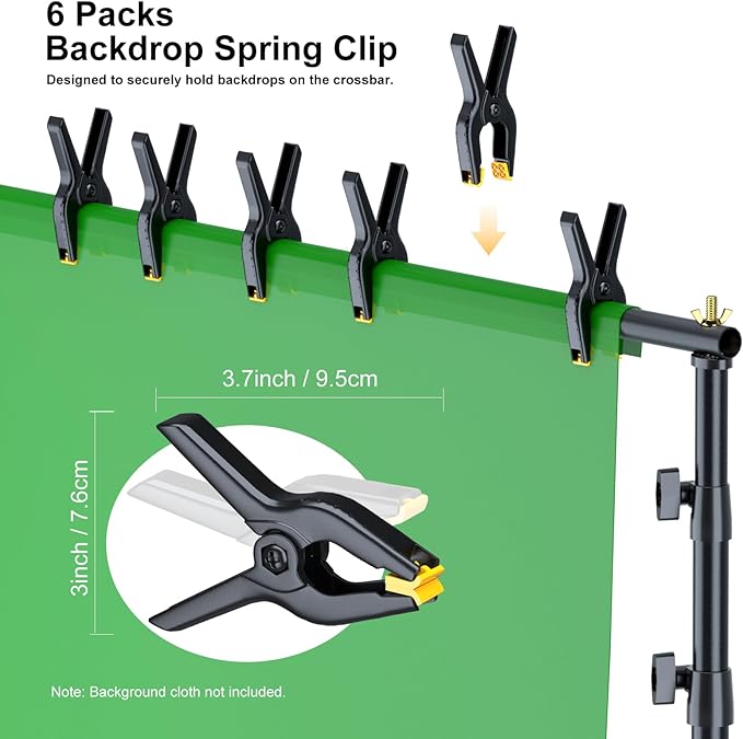 LINCO Backdrop Stand for Parties Kit 10x7 ft Adjustable Back Drop Photography - Image 5
