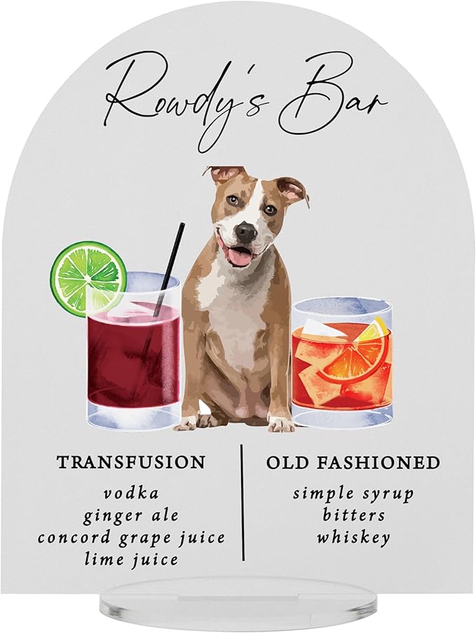 Pet Signature Drink Wedding Signs by Elation+Factory+Co.