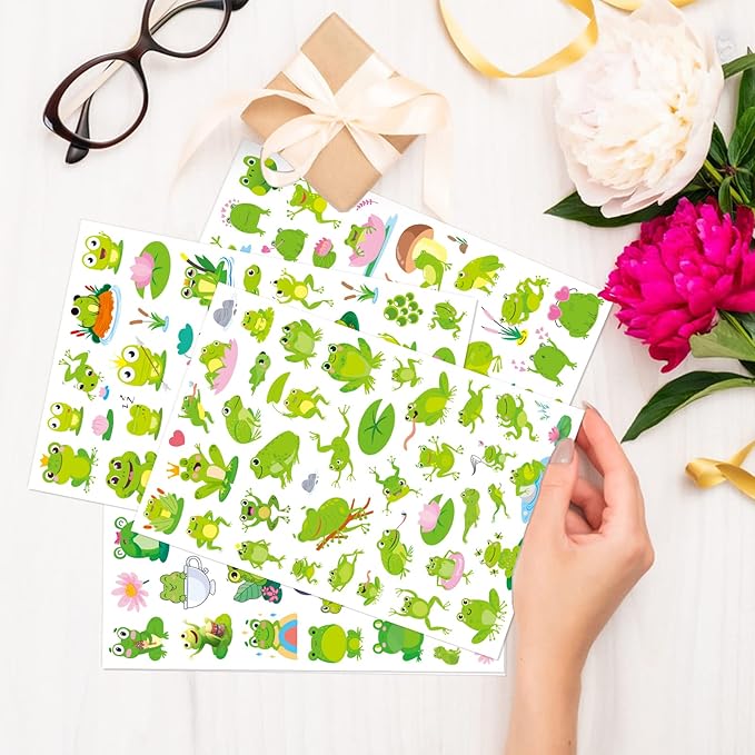 Frog Stickers Summer Spring Happy Honey Frog Decal Sticker 760 Counts Party - Image 3