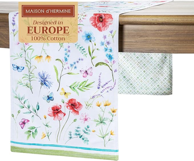 Maison d' Hermine Table Runner 100% Cotton Double Layer Table Runners 72 inches by MaisondHermine