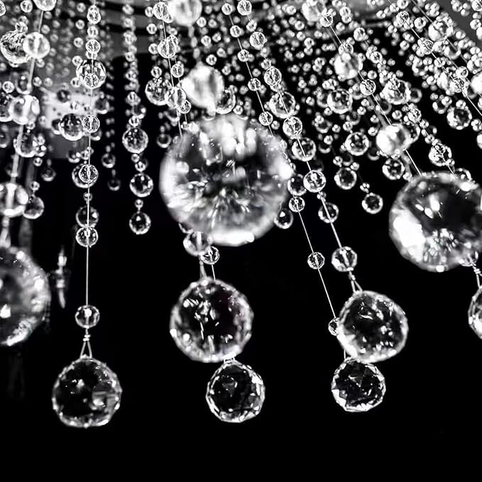 Crystal Beaded String Clear Glass Beads Garland Strands Hanging Wedding Arch - Image 3
