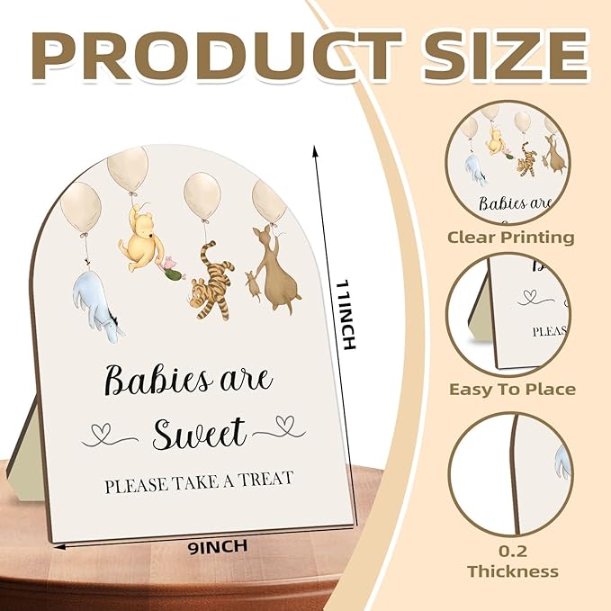 Winnie The Pooh Baby Shower Decoration Sign - Image 2