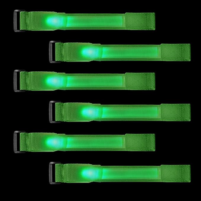 M.best 8pcs LED Light Up Bracelets Glow Flashing Wristbands Glow in The Dark - Image 3