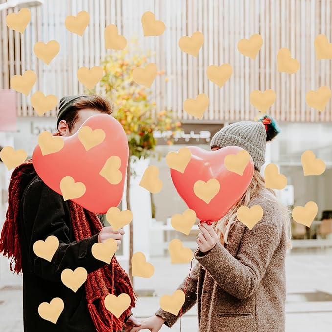 100pcs Champagne Heart Sponge Confetti Decor Heart Confetti Heart Shape Petals - Image 6