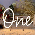 One Year Old Birthday Table Number Neon Sign Desk Lamp Night Light Wedding by ZPLNOSIN