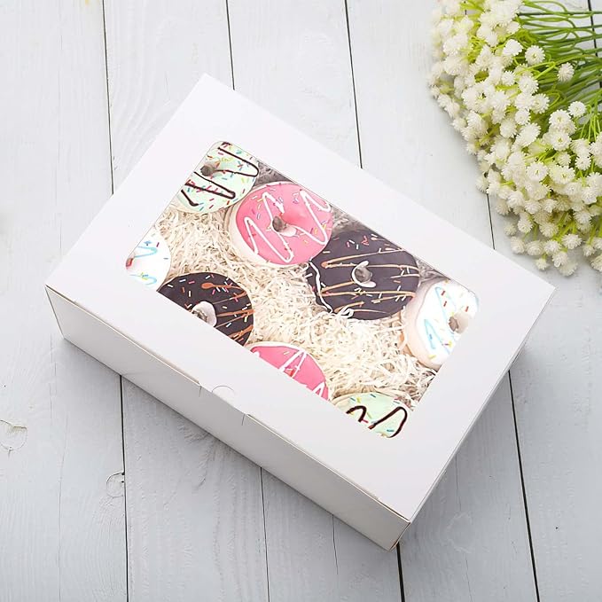 10-Set Cupcake Boxes with Inserts and Window Hold 6 Cupcakes, Cupcake - Image 5