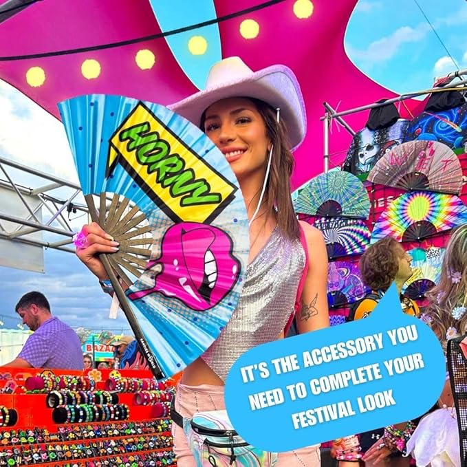 Kandies World Custom Festival Folding Hand Fan - Image 3