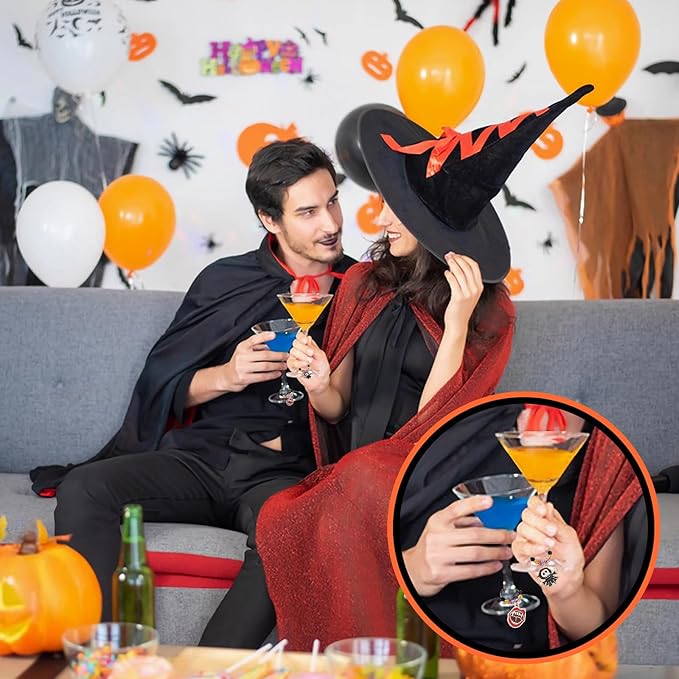 SANNIX 24Pcs Halloween Wine Charms, Wine Charms - Image 5