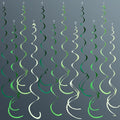 36Pcs Green Hanging Swirl Decorations Ombre Green Felt Swirl Streamer Spiral by pinkblume