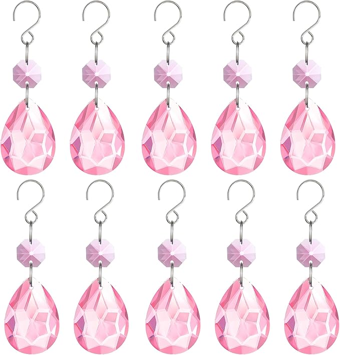 H&D HYALINE & DORA 3Inch Crystal Suncatcher Bauhinia Prisms Pendants 10Pcs - Image 5